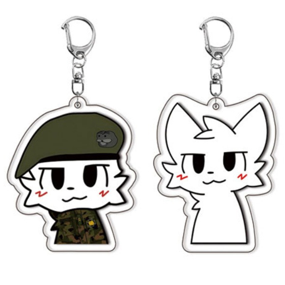 Gaming Accessories Stand - かわいい白黒猫のキスをする男の子キーホルダー、アクセサリーバッグ用キーチェーンリングジュエリー、ゲーマー漫画ミームファンの友達へのギフト