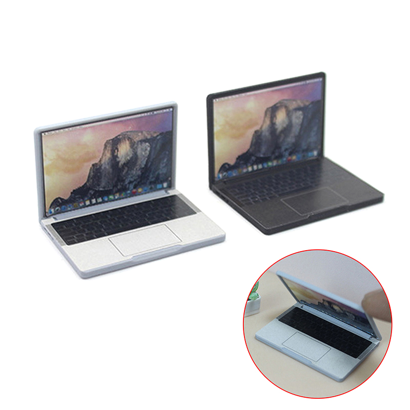 Gaming Accessories Cute - かわいいシミュレーション1:12ミニラップトップコンピュータードールハウスミニチュア合金工芸品ドールハウス装飾用ドールハウスDIYアクセサリー