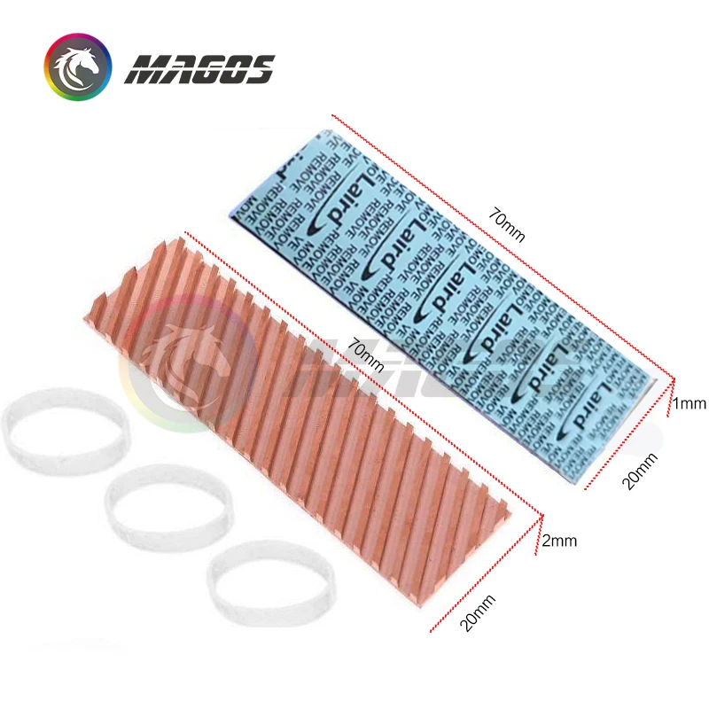 M2 Heatsink Cooler - M.2 SSD ヒートシンクキャリー Laird 700 サーマルパッドソリューション、コンピュータ/ノートブック用