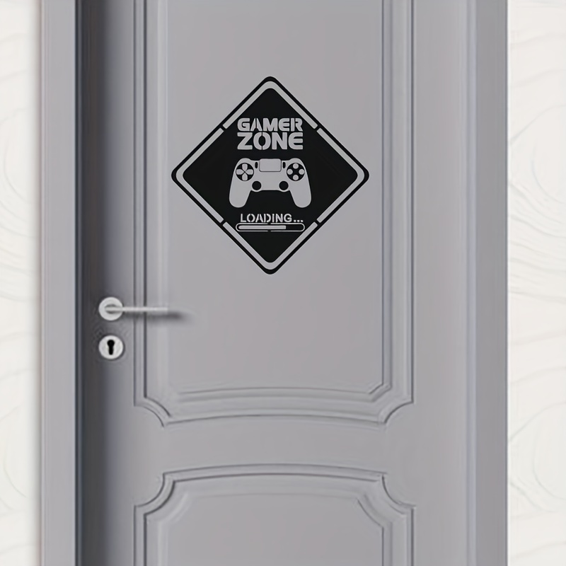 Gaming Accessories Wall - ゲーマーゾーンドアステッカー,ウォールステッカー,コントローラー,ビデオゲームアート,リビングルーム,ベッドルーム,家の装飾,1個
