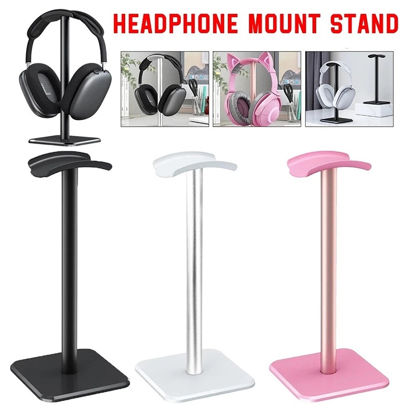 Gaming Accessories Stand - 1 個ユニバーサルプラスチックヘッドフォンホルダーゲーミングヘッドセットスタンドデスクトップオーガナイザーヘッドヘッドセットディスプレイラックイヤホンハンガーブラケット