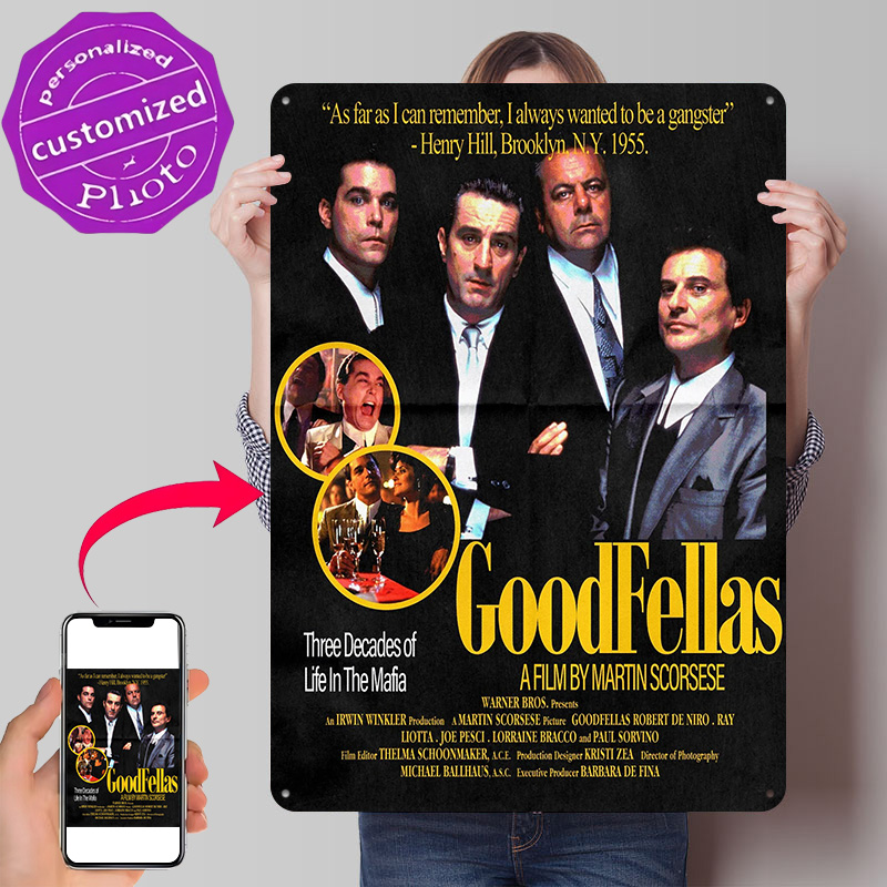 Gaming Accessories Wall - GoodFellas 映画パーソナライズされた 3D テクスチャードメタルポスター ウォールアート ブリキ看板