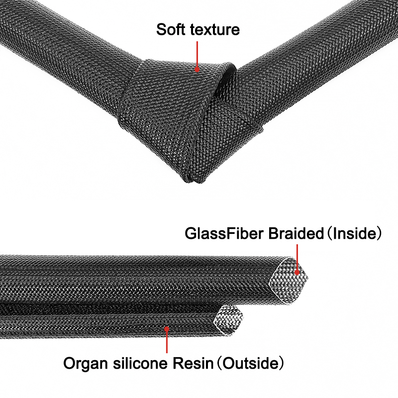 シリコンコーティングされたグラスファイバー編組スリーブ 1～ - Cable Sleeve Braided のレビューと価格
