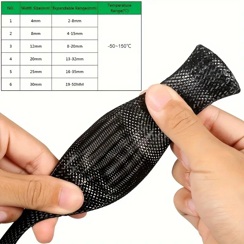 10m/32.8 フィート ペット用 伸縮編組メッシュスリー - Cable Sleeve Braided のレビューと価格
