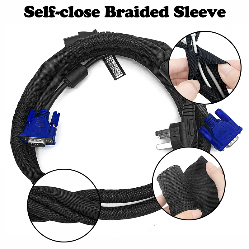 5/10 メートル自己閉鎖 PET 編組スリーブ自己閉鎖ライ - Cable Sleeve Braided のレビューと価格