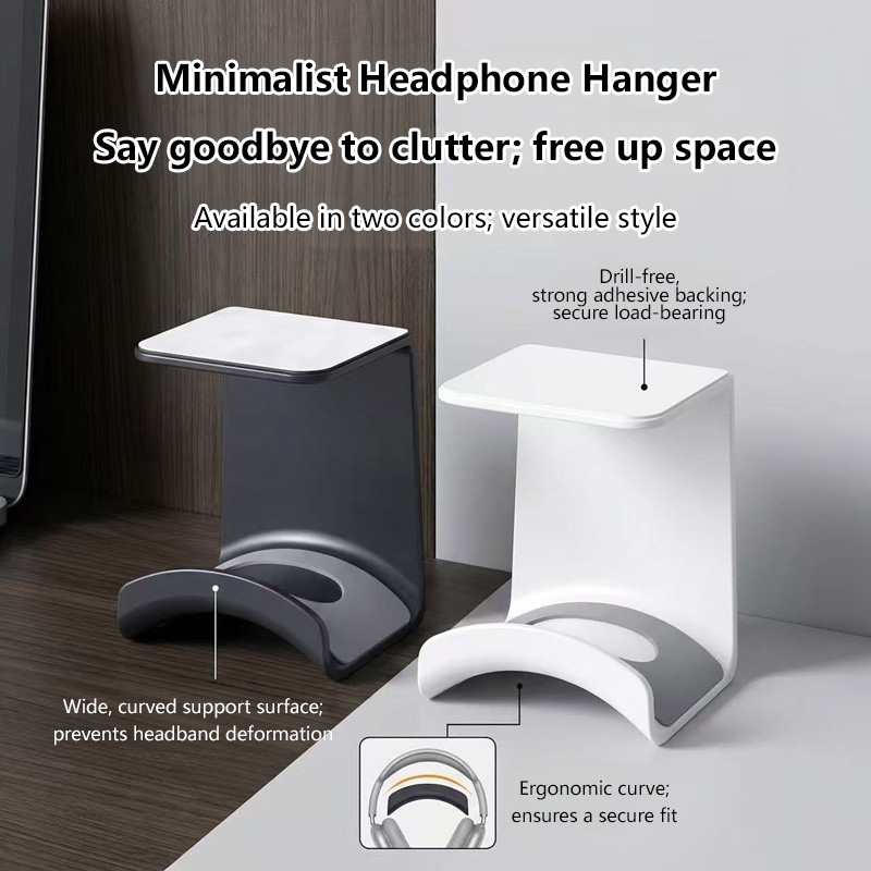 ユニバーサルヘッドフォンスタンド粘着プラスチック壁掛けハンガ - Gaming Accessories Stand のレビューと価格