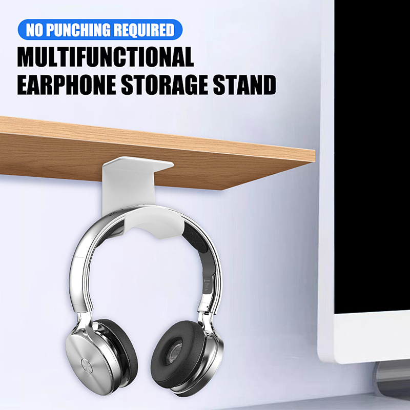 ユニバーサルヘッドフォンスタンド粘着プラスチック壁掛けハンガ - Gaming Accessories Stand のレビューと価格