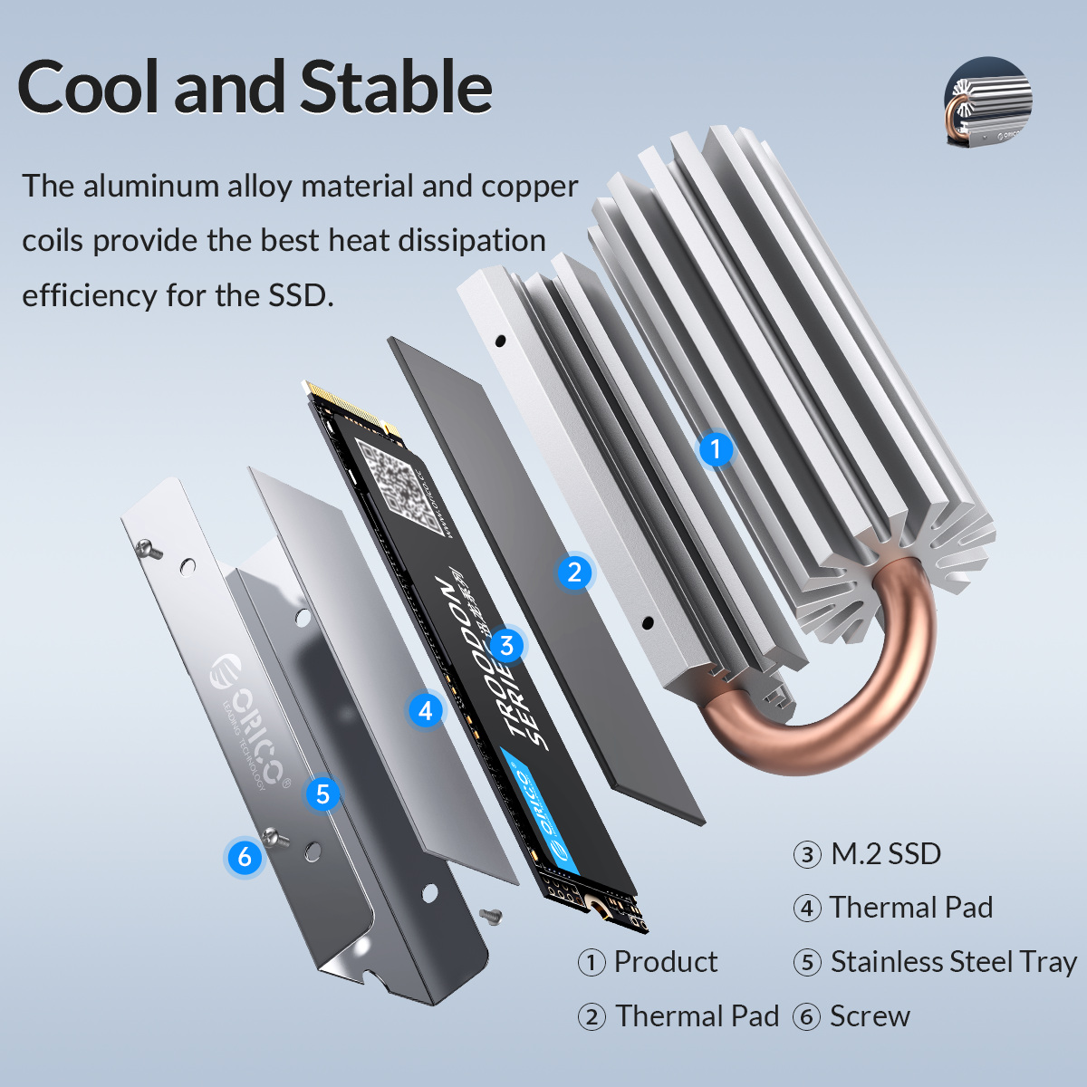 ORICO アルミニウム ヒートシンク クーラー M.2 N - M2 Heatsink Cooler のレビューと価格