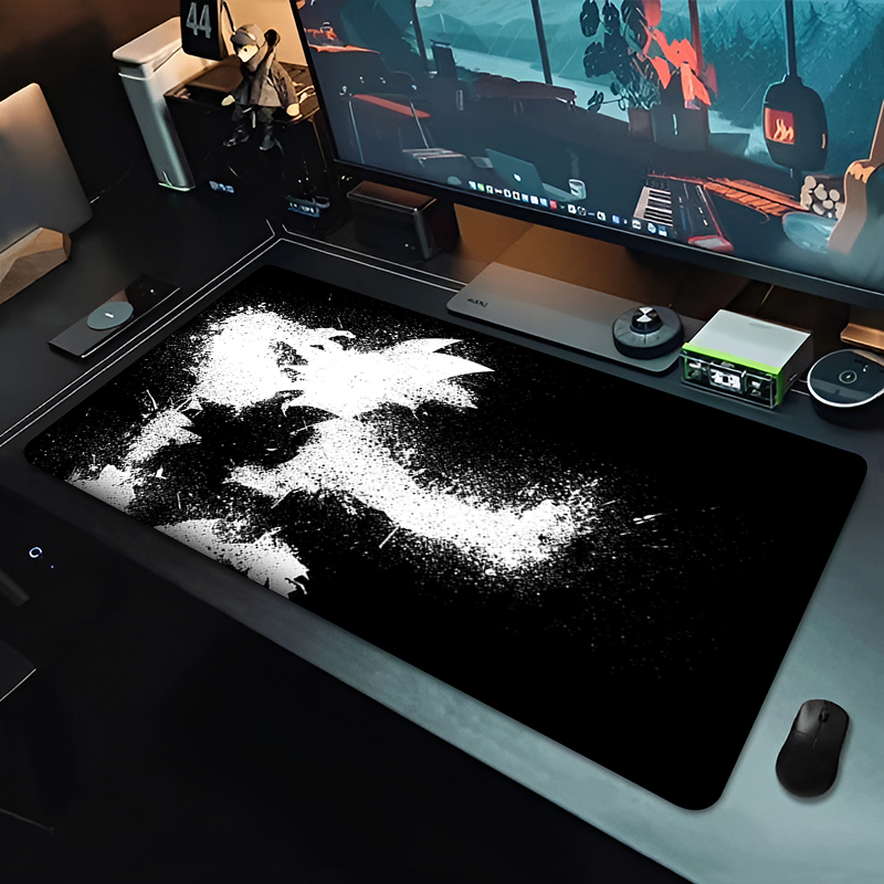 DBZ ブラックアニメマウスパッドドラゴンボール大型 PC  - Gaming Accessories Stand のレビューと価格