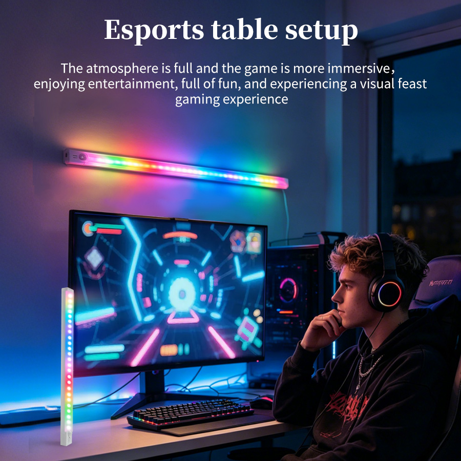 充電式RGB LEDデスクライト モーションセンサー磁気ライ - Accessories For Your Gaming Room のレビューと価格