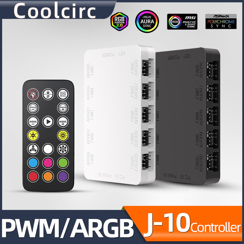 ARGBライト効果とファン速度リモートコントロールPCシャー - Fan Hub Rgb Controller のレビューと価格