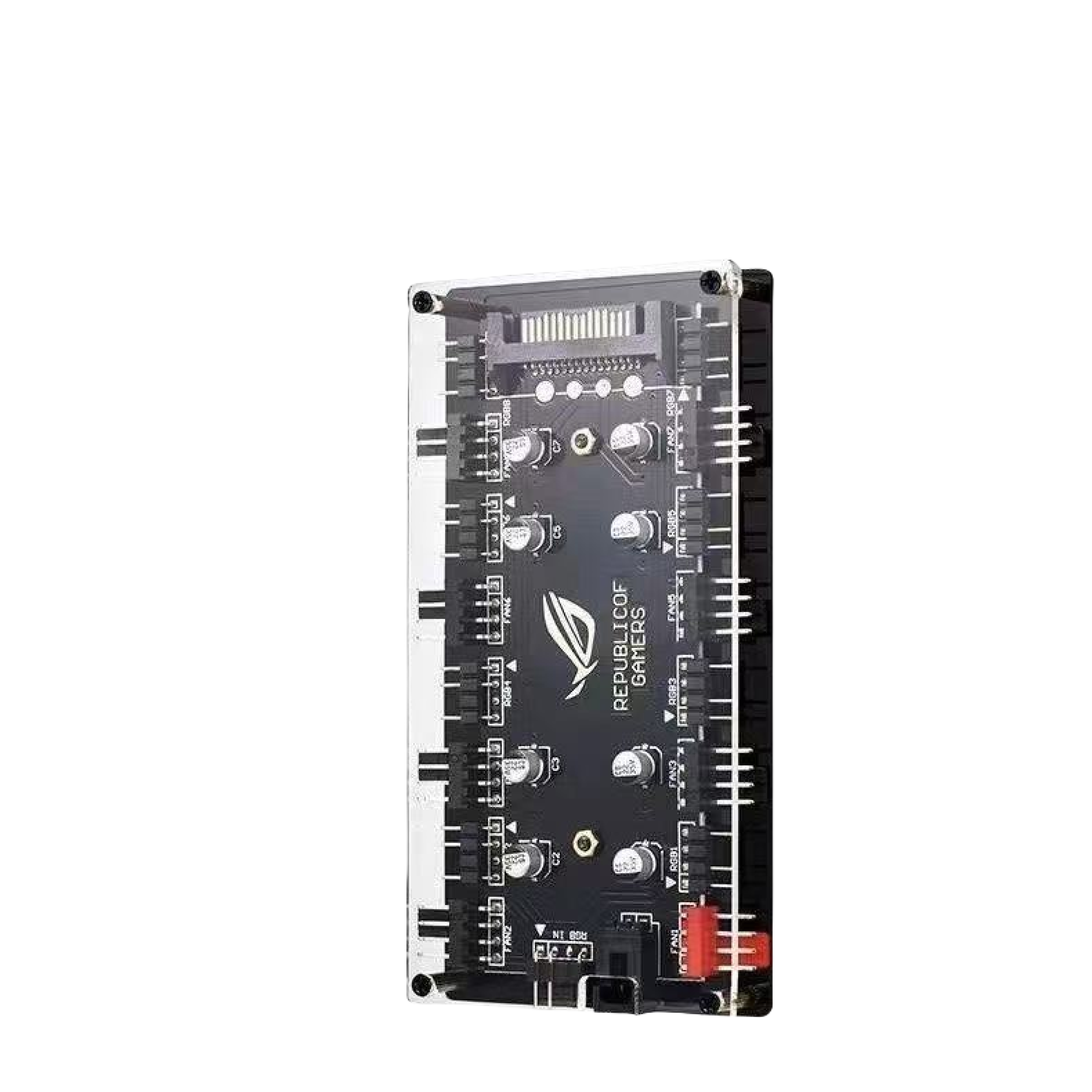 デュアル8ポートファンハブ ARGB/PWM 2-in-1  - Fan Hub Rgb Controller のレビューと価格