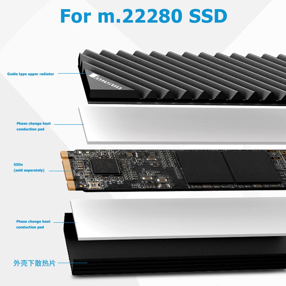 Jonsbo M2 2280 SSD アルミ製ヒートシンク  - M2 Heatsink Cooler のレビューと価格