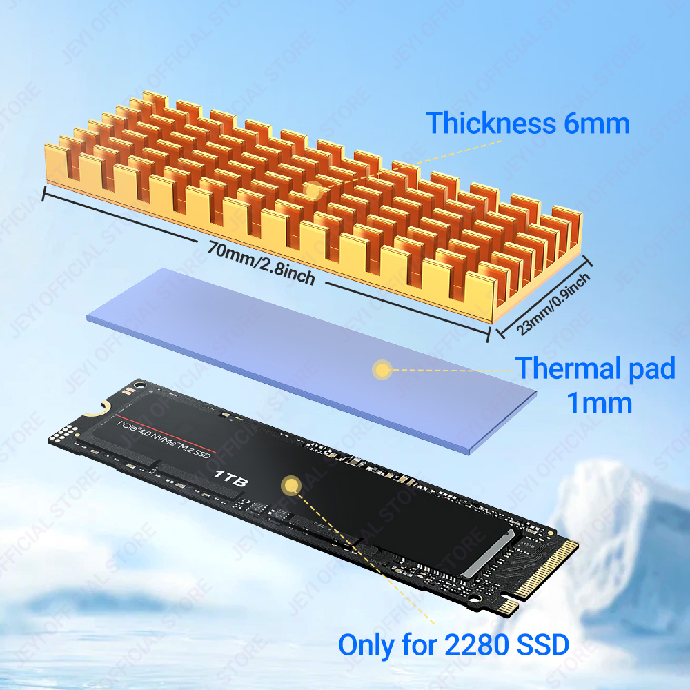 Ssdアルミニウムヒートシンク,マルチバージョン,サーマルパ - M2 Heatsink Cooler のレビューと価格