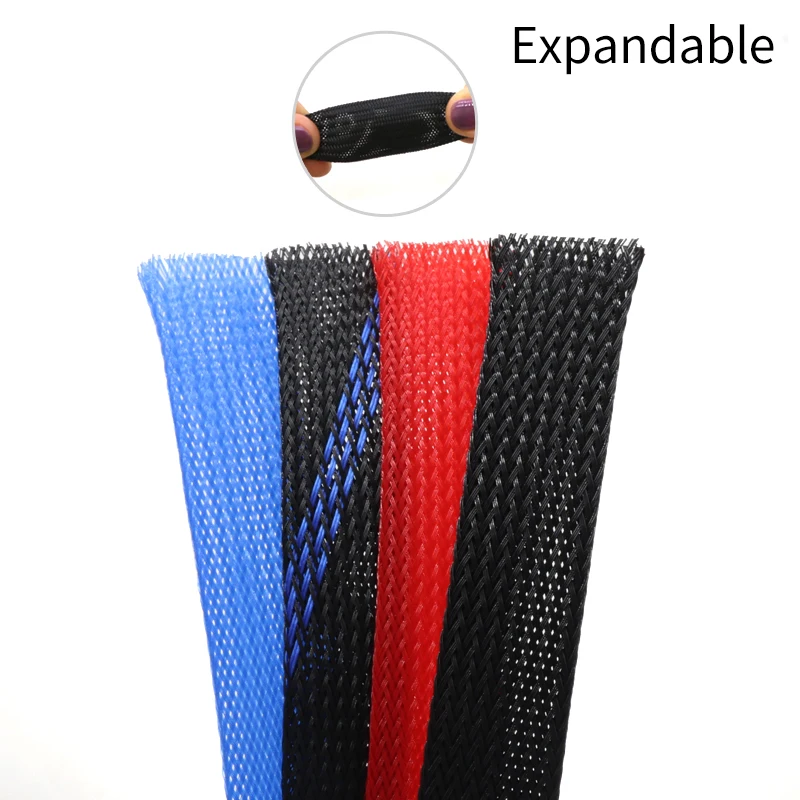 高密度編組ペットスリーブ,黒,1〜50m, 2, 4, 6, - Cable Sleeve Braided のレビューと価格