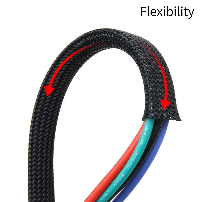 高密度編組ペットスリーブ,黒,1〜50m, 2, 4, 6, - Cable Sleeve Braided のレビューと価格