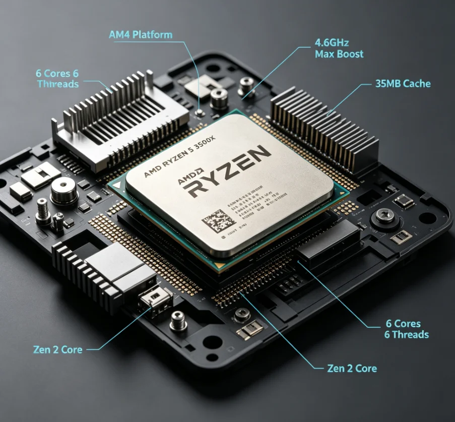 AMD Ryzen 5 3500X AM4 デスクトップCP - Gaming Accessories Stand のレビューと価格