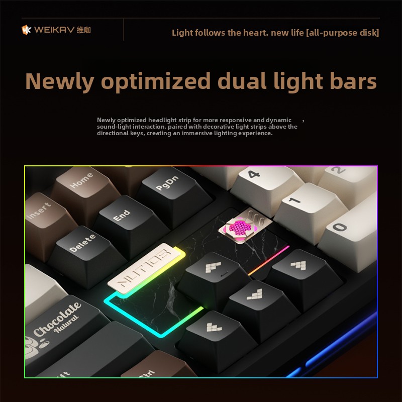 WEIKAV NUT108 メカニカルキーボード アルミ合金 - Gaming Office Accessories のレビューと価格