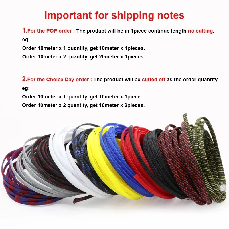 1/2/5/10/20/30/50 メートル 6 ミリメート - Cable Sleeve Braided のレビューと価格