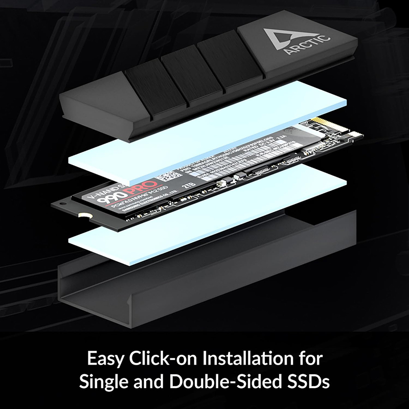ARCTIC M2 Pro ブラック ヒートシンク クーラー - M2 Heatsink Cooler のレビューと価格