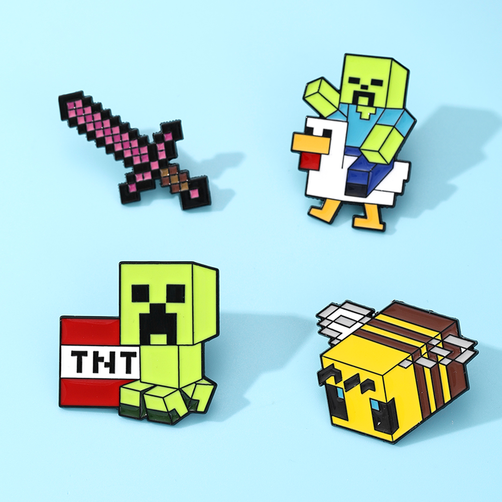 4個入りのかわいいベビーゾンビチキンジョッキー＆ピクセルビー - Gaming Accessories To Gift のレビューと価格