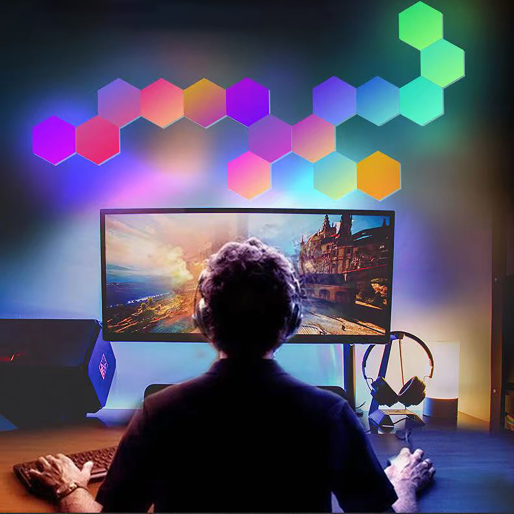 LED RGBウォールライト,Bluetoothアプリケーシ - Gaming Accessories Wall のレビューと価格