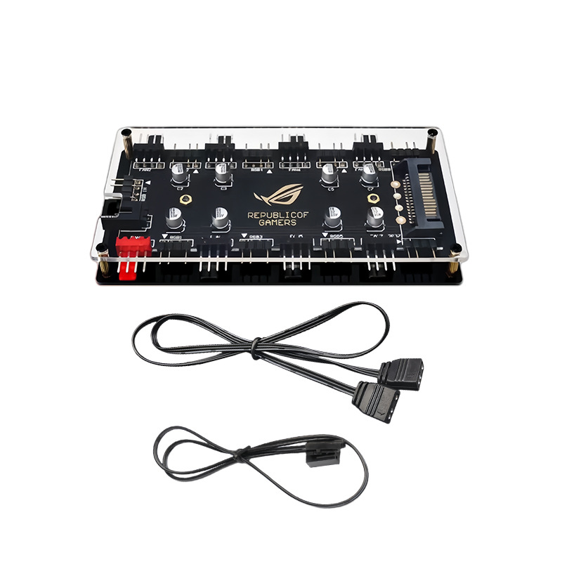 8ポートARGB PWMファンハブ、5V 3ピンARGBコン - Fan Hub Rgb Controller のレビューと価格