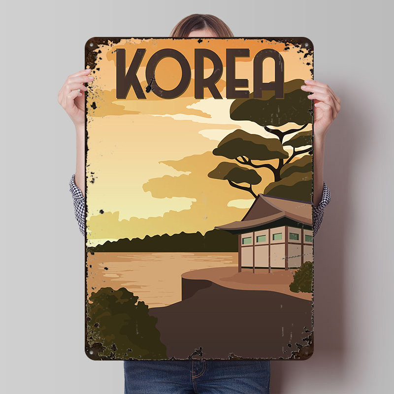 韓国旅行プリントポスターカスタマイズされたウォールアートレト - Gaming Accessories Korea のレビューと価格