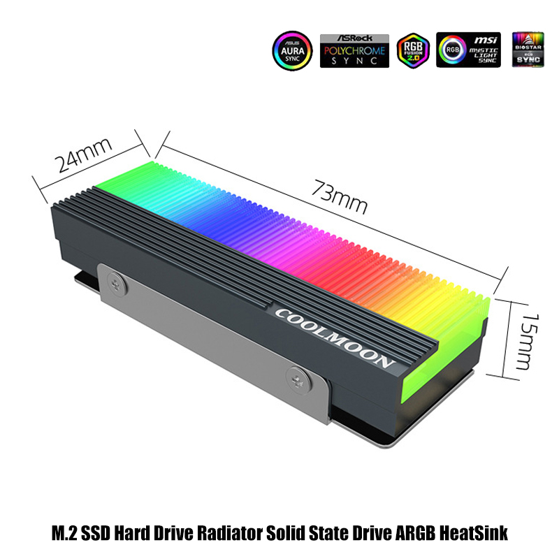 5V 3ピン ARGB AURA SYNC対応 コンピュータ - M2 Heatsink Cooler のレビューと価格