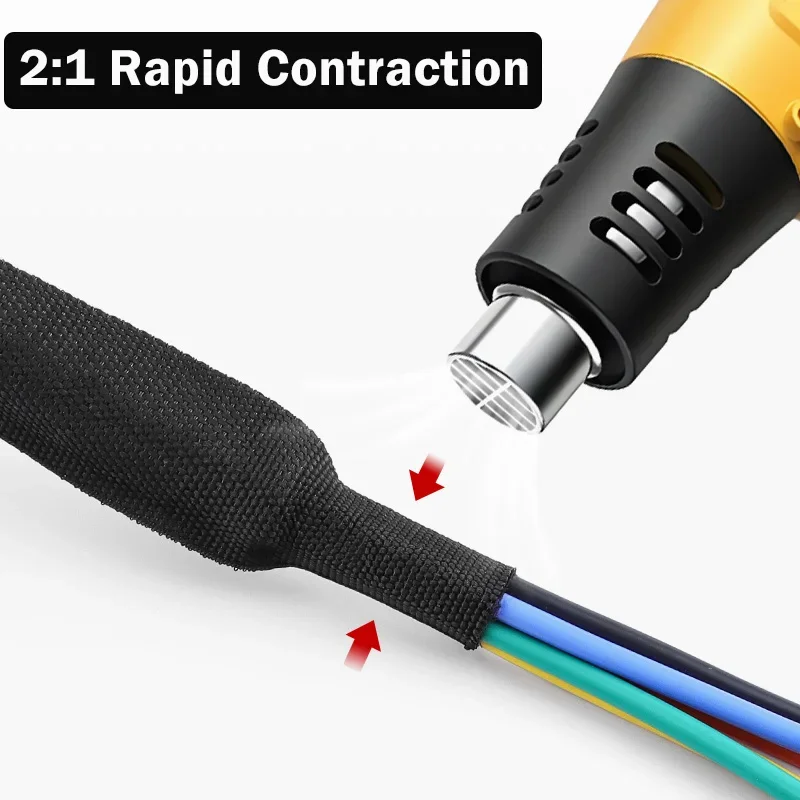 熱収縮編組ケーブルスリーブ、チューブ収縮絶縁、難燃性、ワイヤ - Cable Sleeve Braided のレビューと価格