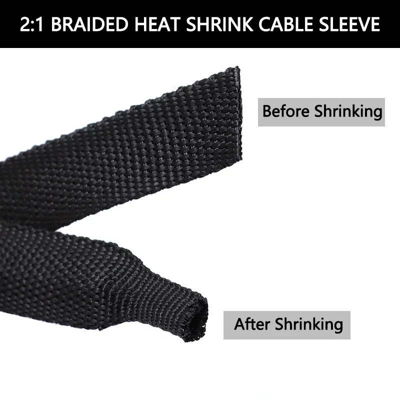 熱収縮編組ケーブルスリーブ、チューブ収縮絶縁、難燃性、ワイヤ - Cable Sleeve Braided のレビューと価格