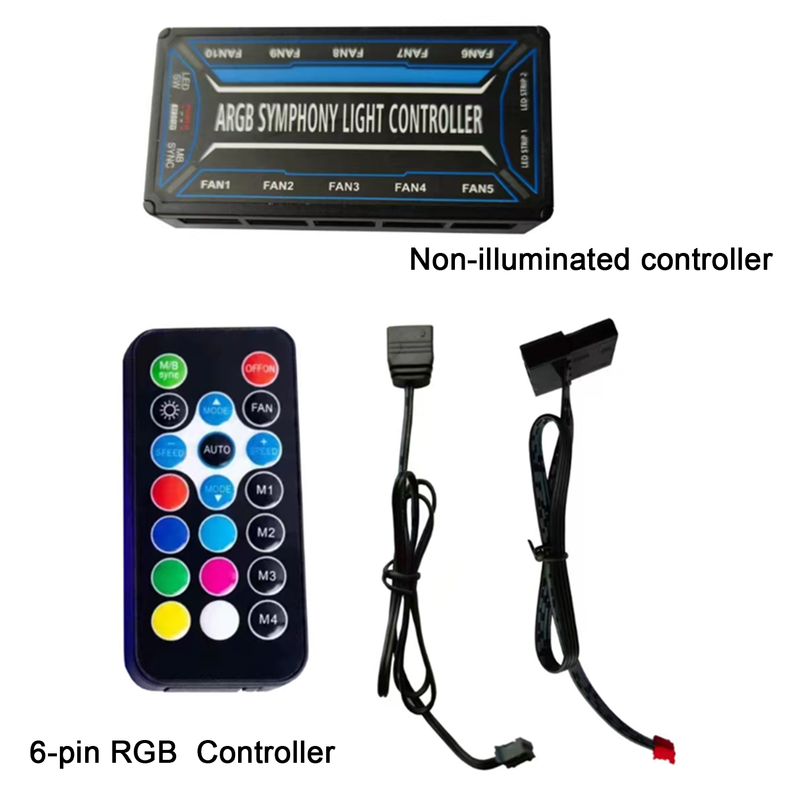 6ピン 10ポート PCケースファンスプリッター SATA給 - Fan Hub Rgb Controller のレビューと価格