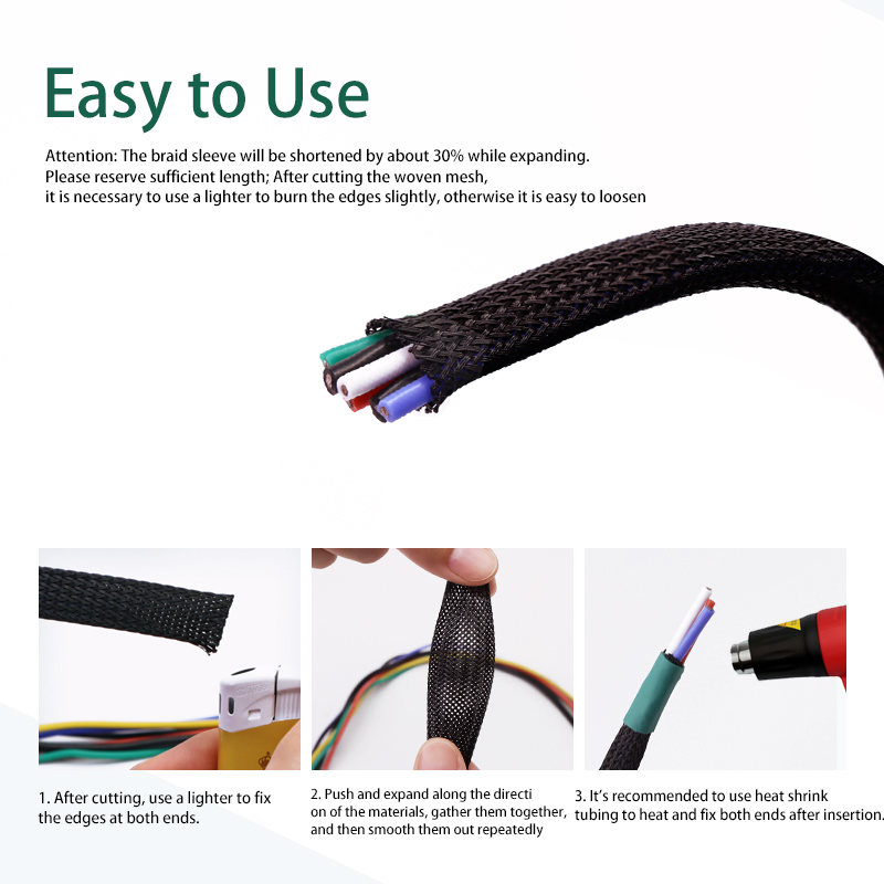 5 メートル/10 メートル PET 拡張可能な編組ケーブル - Cable Sleeve Braided のレビューと価格