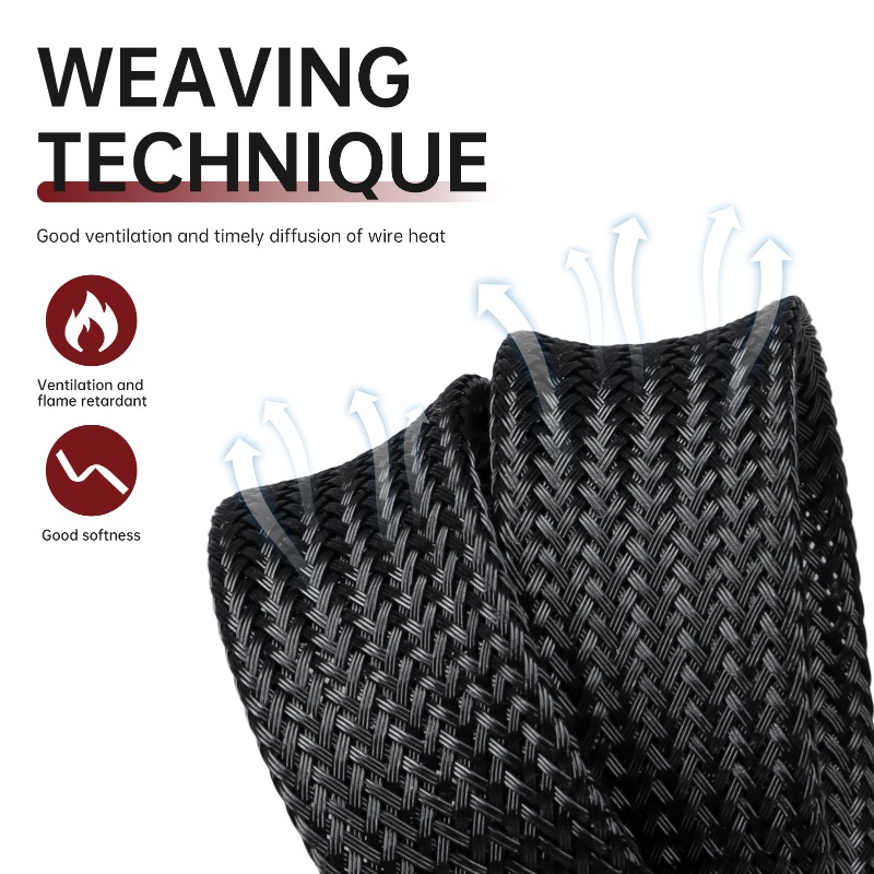 赤黒2/4/6/8/10/12/14/16/20/30/50 - Cable Sleeve Braided のレビューと価格