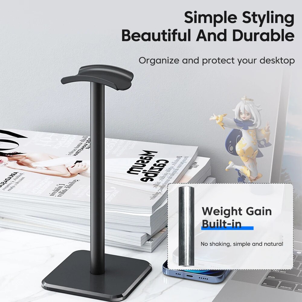 ユニバーサルヘッドフォンスタンドアルミ合金ヘッドセットホルダ - Gaming Accessories Stand のレビューと価格