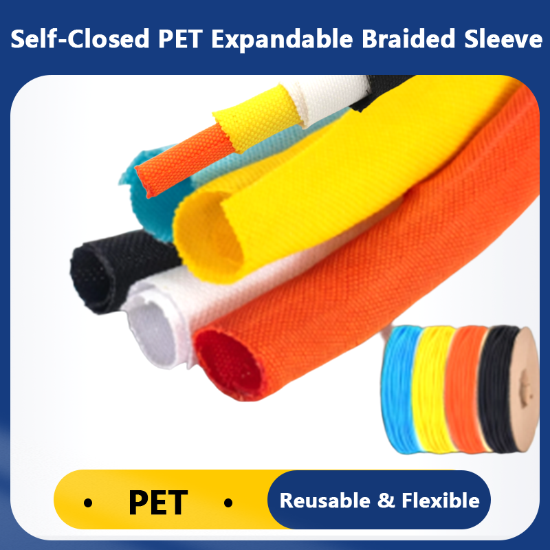 自己閉鎖型 PET 拡張可能な編組スリーブ絶縁ラップ自己閉鎖 - Cable Sleeve Braided のレビューと価格
