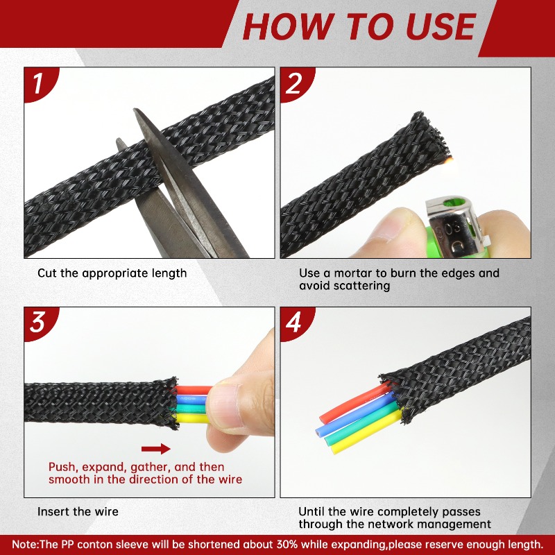 10 メートル/ロール新しい PET 糸 + PP 綿編組絶 - Cable Sleeve Braided のレビューと価格