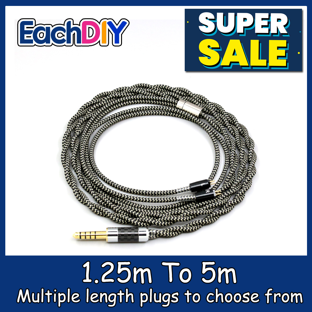 2 コア 2.8 ミリメートルリッツ OFC イヤホン編組ス - Cable Sleeve Braided のレビューと価格